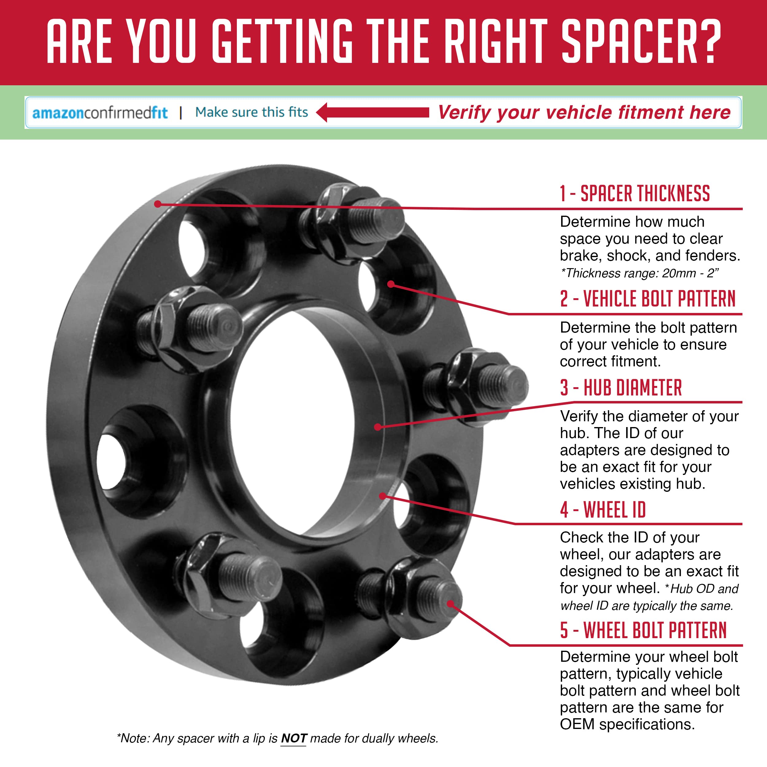 2 Pack Hub Centric Wheel Spacers 5x4.50 to 5x4.50 (5x114.3mm) 60.1mm Center Bore 20mm Thick 1/2x20 Thread - Perfect for Jeep, Ford, Nissan & Aftermarket Wheels Upgrade