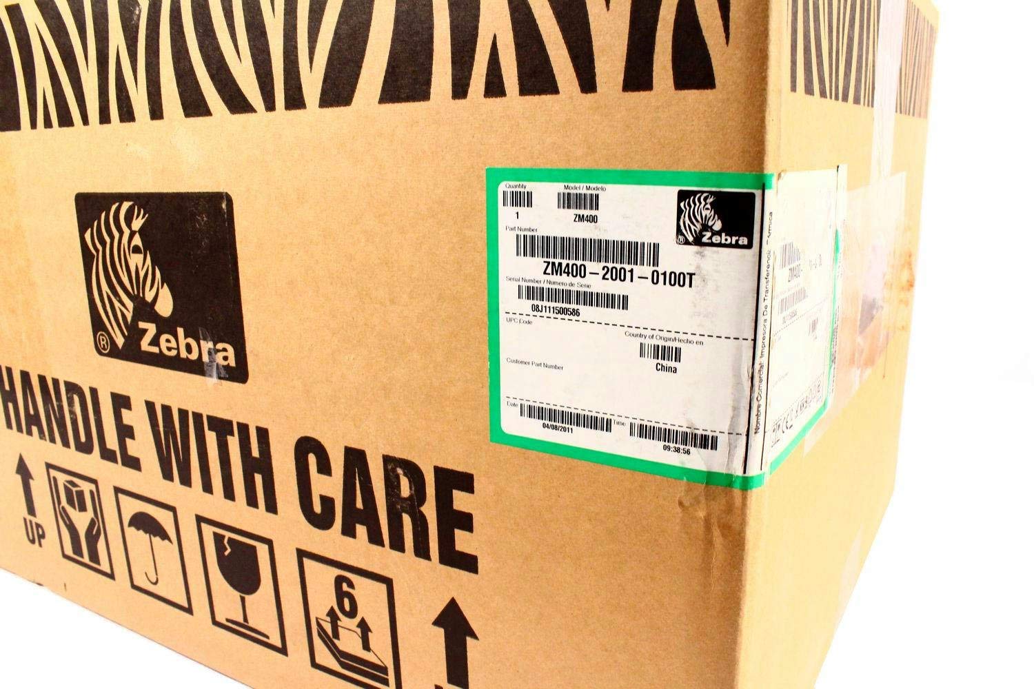 Refurbished Zebra ZM400 Thermal Barcode Printer - USB, Serial, Parallel & Ethernet Connectivity (ZM400-2001-0100T) - Perfect for Retail, Warehouse & Shipping Label Printing