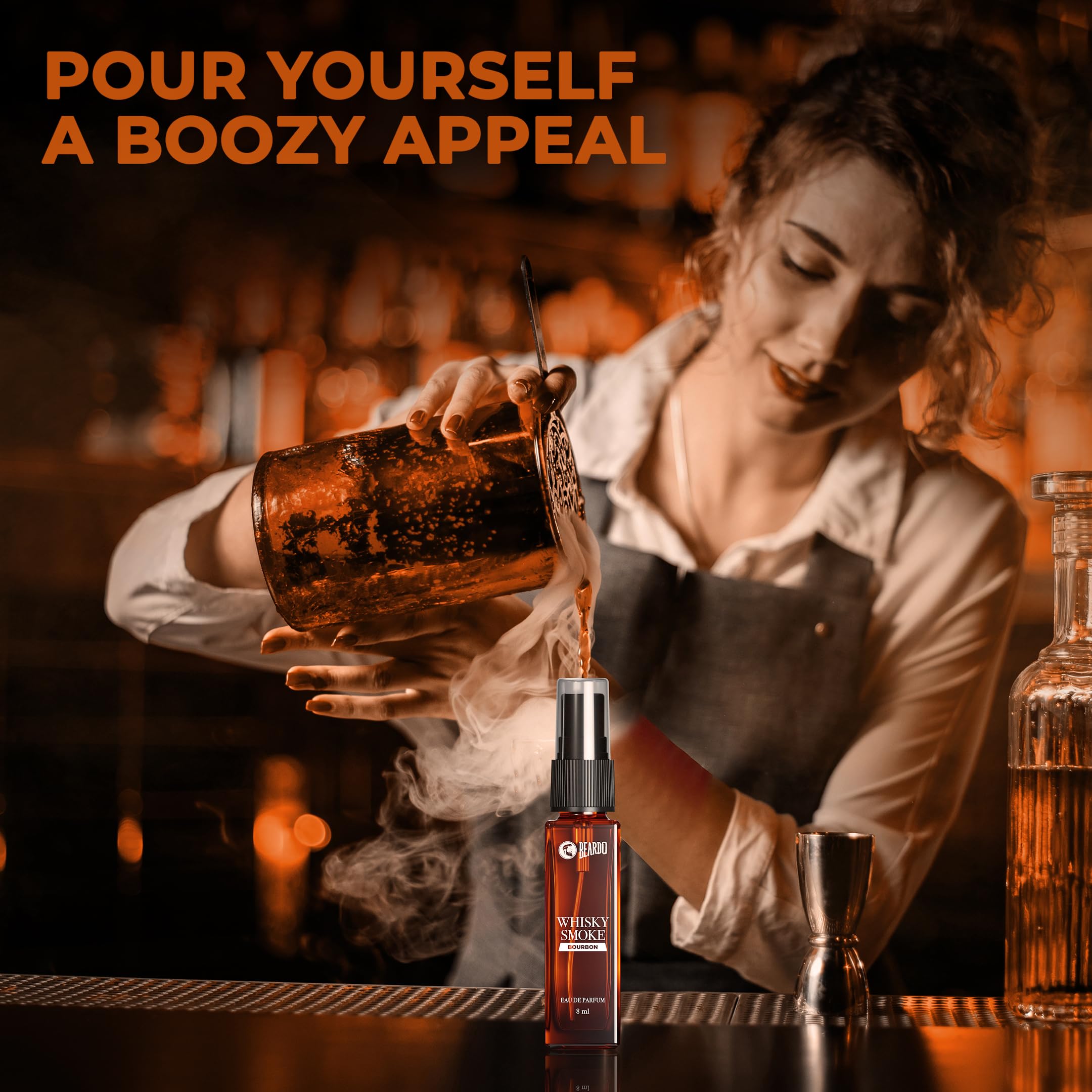 Beardo Whisky Smoke Cologne for Men & Freed Smokin' Hot Perfume for Women (8ml x 2 Pack) - Long Lasting Fragrance Set - Romantic Date Night Scent - Perfect Christmas Gift for Him & Her - Great Present for Friends & Special Occasions - Ideal for Evening Events, Parties & Intimate Moments