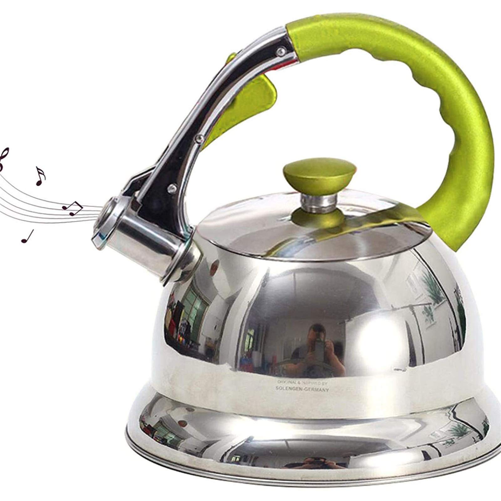 Premium Stainless Steel Whistling Tea Kettle with Elegant Flute Design - Perfect for Stovetop Brewing, Camping & Cozy Home Kitchen Use