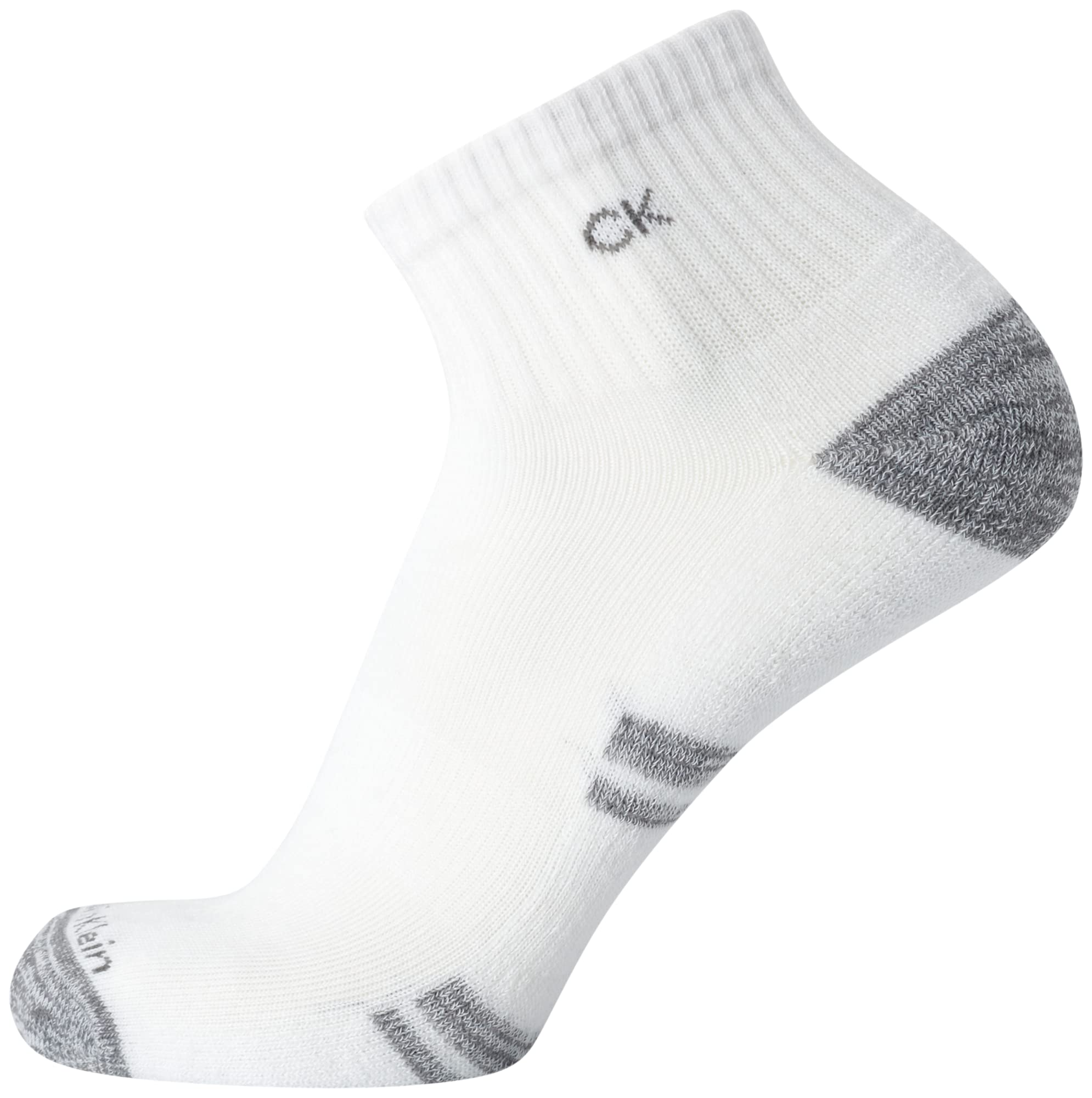 Calvin Klein Men's Athletic Cushioned Quarter Cut Ankle Socks - 12 Pairs Pack for Running, Gym & Everyday Comfort - Breathable Performance Socks for Sports & Casual Wear