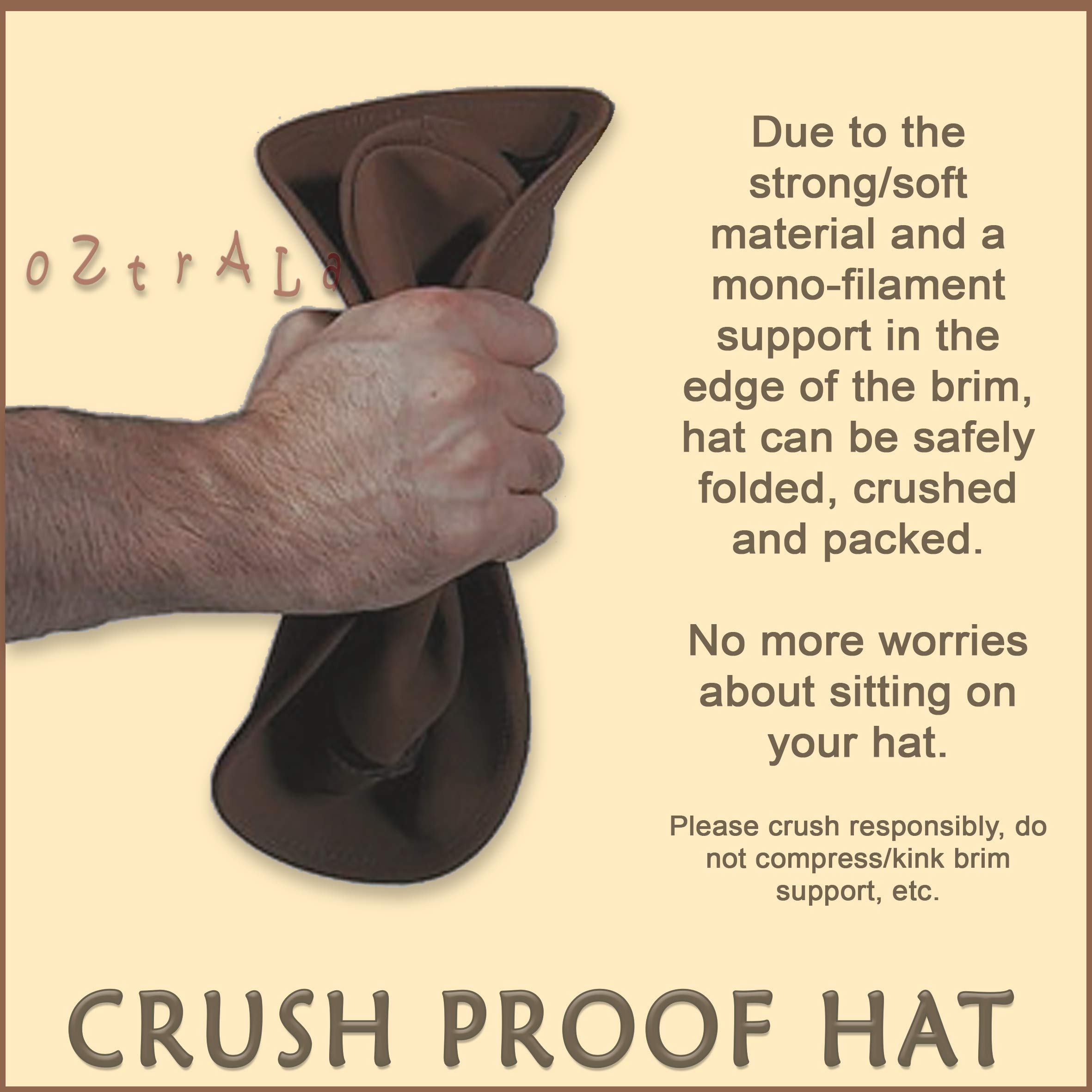 Premium Oiled Kangaroo Leather Cowboy Hat - Authentic Australian Outback Style by Oztrala | Durable & Stylish for Ranch Work, Rodeos, and Outdoor Adventures