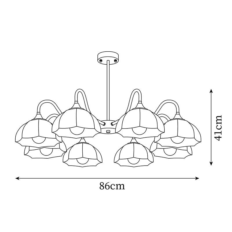 Visa Raito Chandelier - Modern Crystal Ceiling Light Fixture for Dining Room, Living Room & Bedroom | Elegant Lighting Decor for Home & Wedding Venues