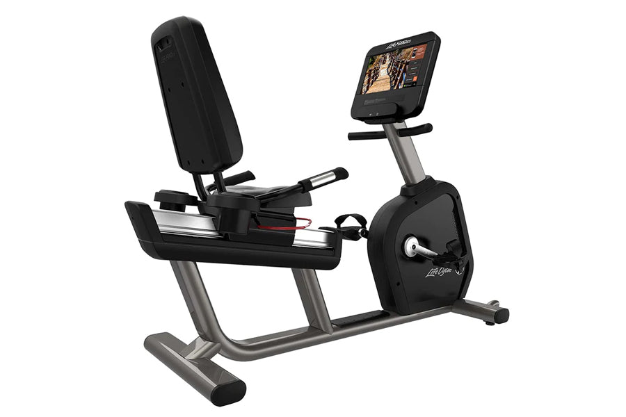Life Fitness Club Series Plus Recumbent Exercise Bike - Low-Impact Cardio Workout for Home & Commercial Gyms