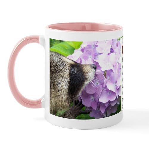 White/Pink Inside - I Love Raccoons Mug