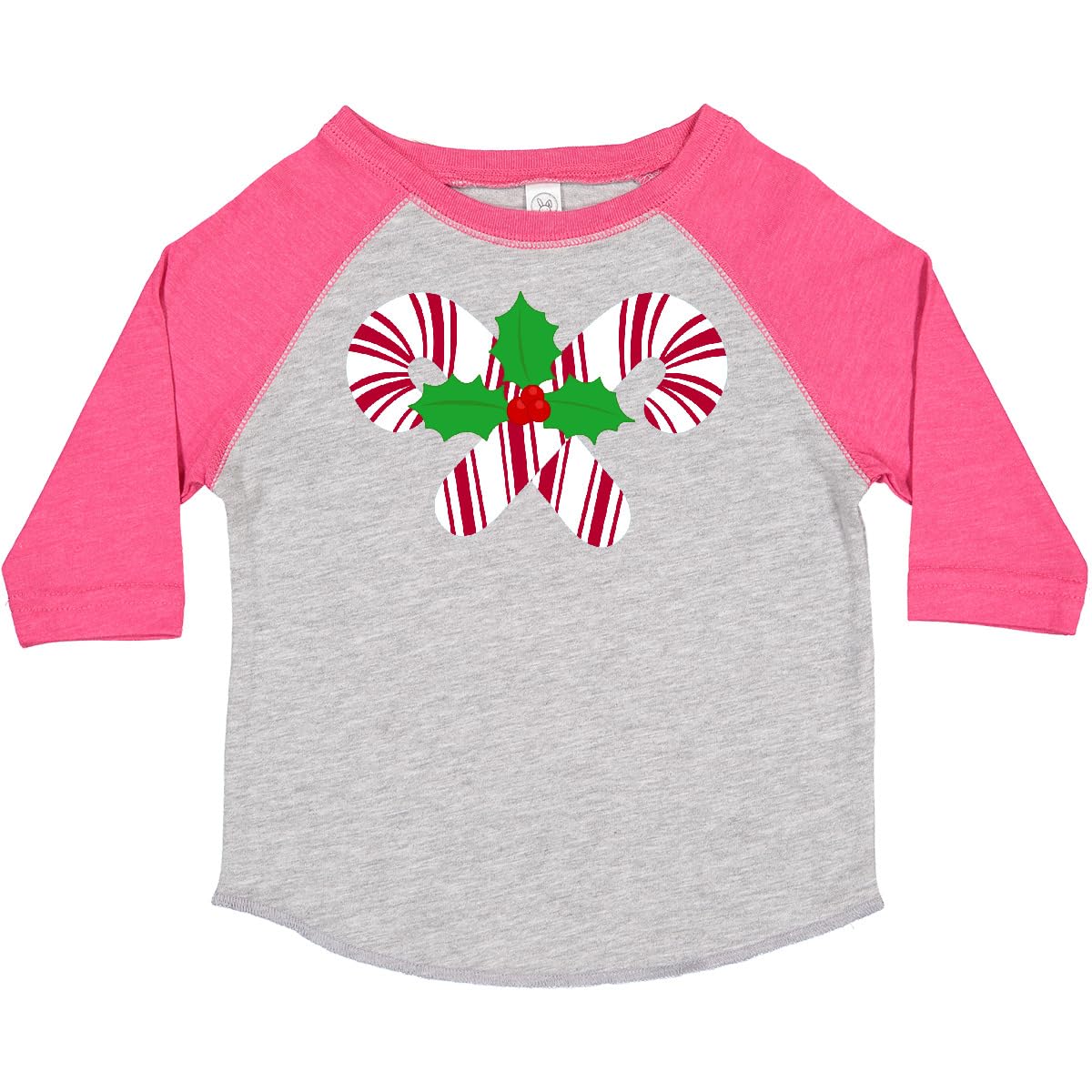Inktastic Candy Canes and Holly Christmas Toddler T-Shirt - Cute Holiday Outfit for Baby Boys & Girls - Perfect for Family Photos, Christmas Parties & Festive Celebrations