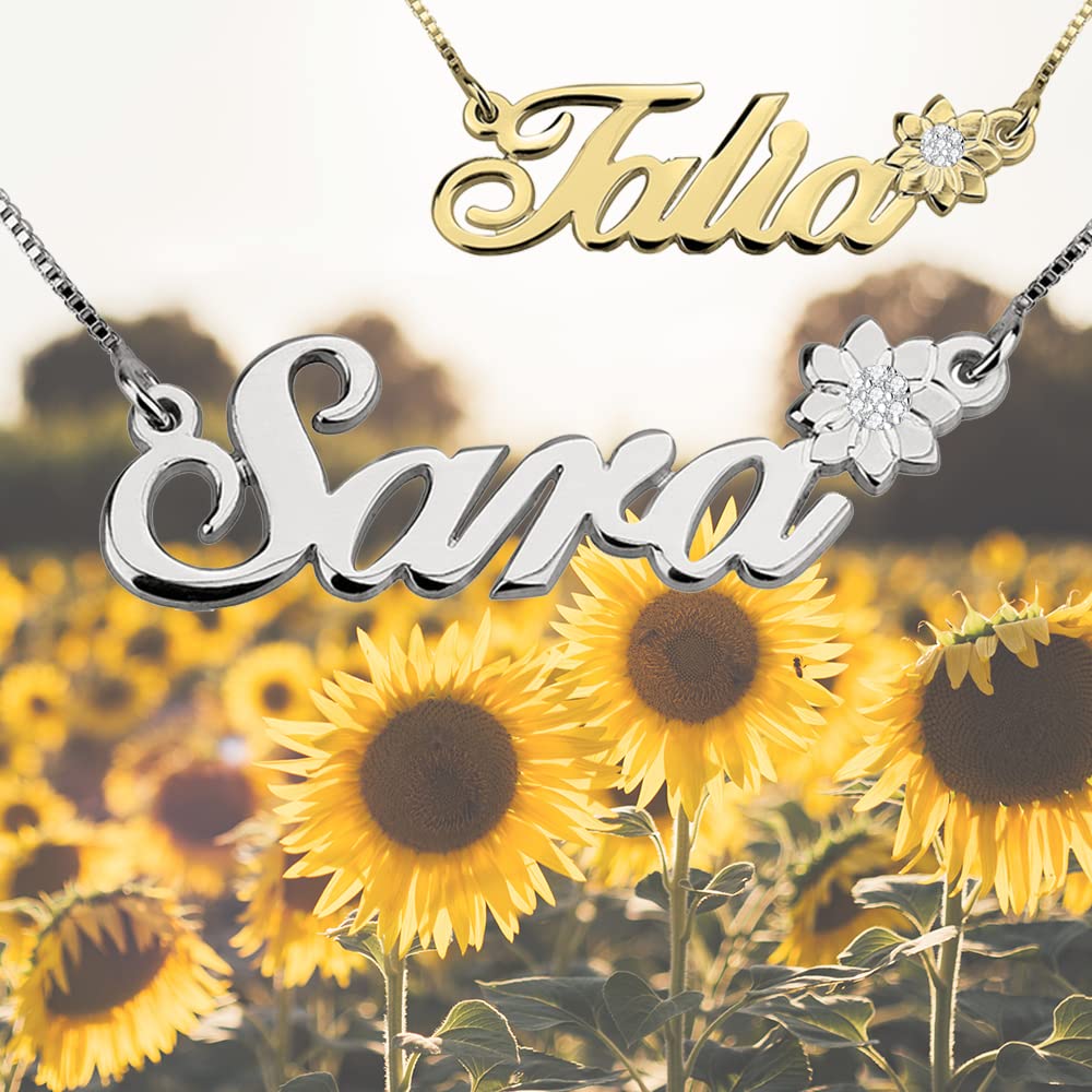 10K, 14K, 18K Solid Gold Personalized Name Necklace for Women - Custom Engraved Jewelry Gift (G-H Color, I2-I3 Clarity) - Perfect for Birthdays, Anniversaries & Special Occasions