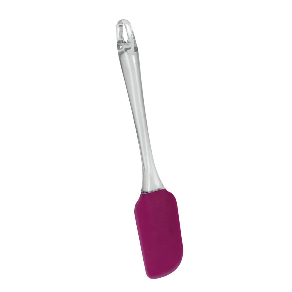Metaltex Mrs. Spatula - Heat-Resistant Silicone Spatula with Ergonomic Handle, Red & White Kitchen Utensil for Baking, Cooking & Mixing