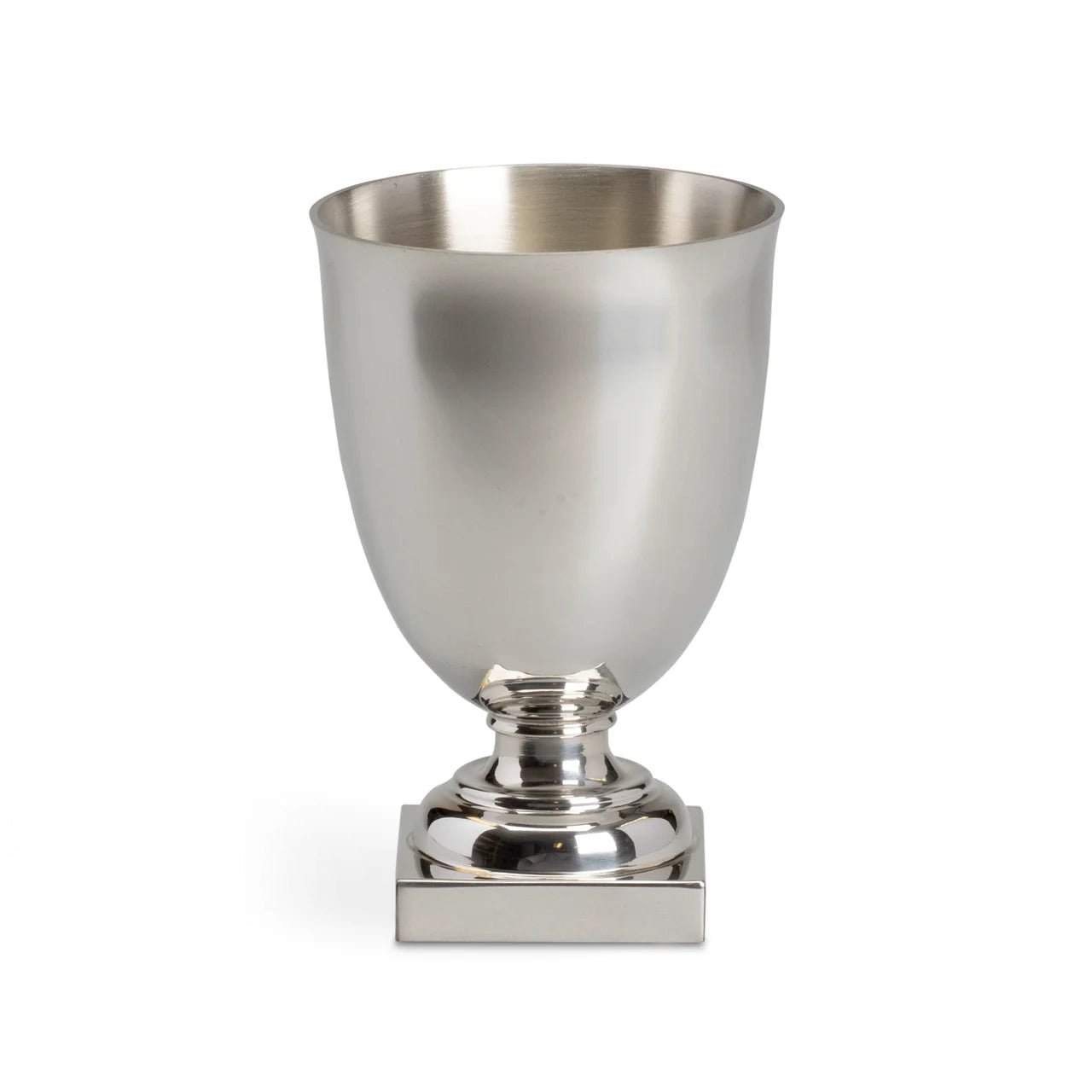 Elegant Polished Pewter Goblet - Vintage Style Metal Chalice for Wine, Mead & Cocktails - Perfect for Medieval Themed Parties, Weddings & Home Decor