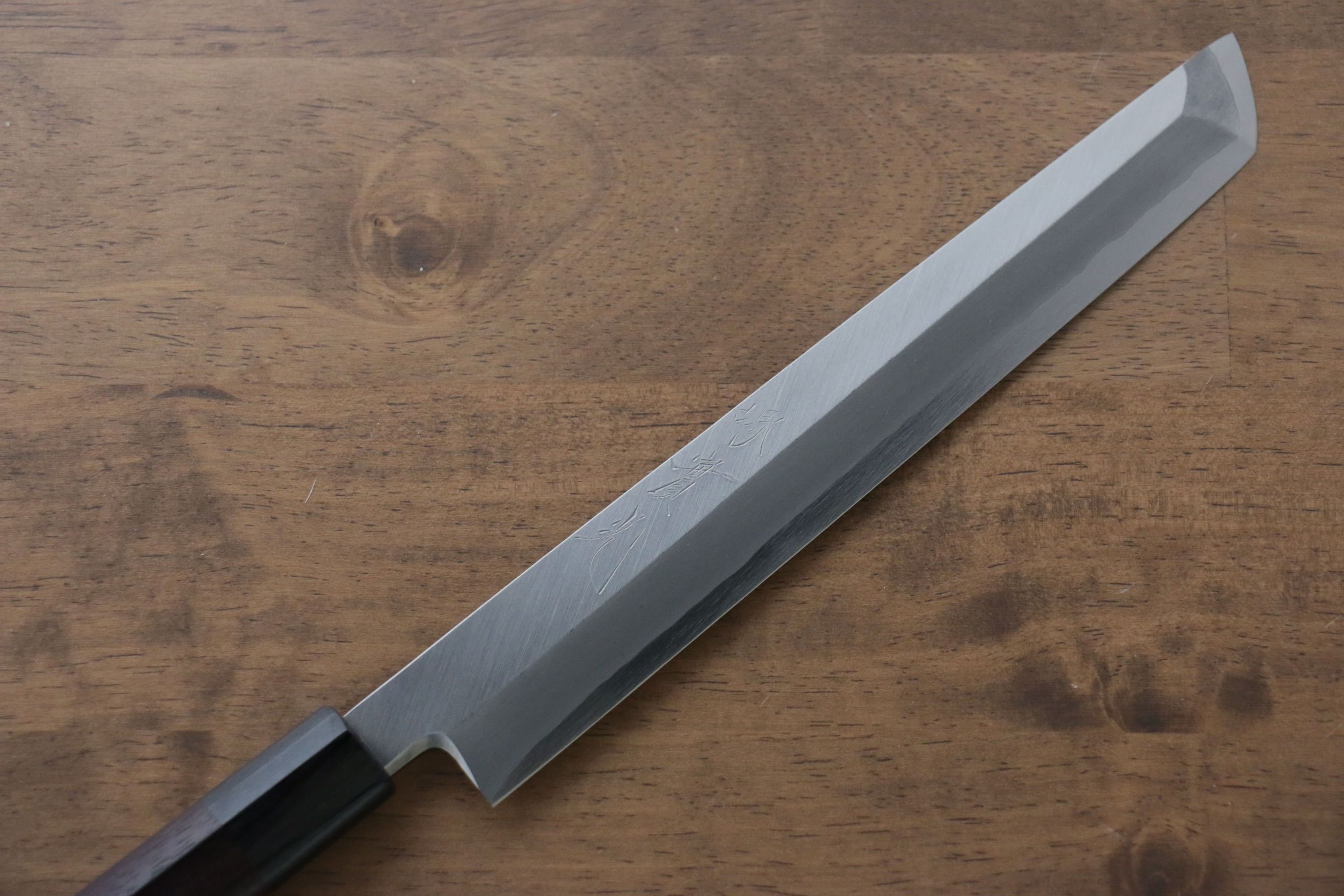 Premium Jikko Silver Steel No.3 Sakimaru Yanagiba 210mm - Japanese Sushi Knife with Ebony Wood Handle - Perfect for Sushi Chefs & Japanese Cuisine Preparation