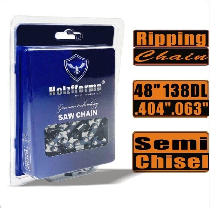 Holzfforma® 404 .063 48-Inch Semi Chisel Ripping Chainsaw Chain - 138 DL for Fast Wood Cutting & Logging - Perfect for Forestry, Lumberjacking, and DIY Wood Projects