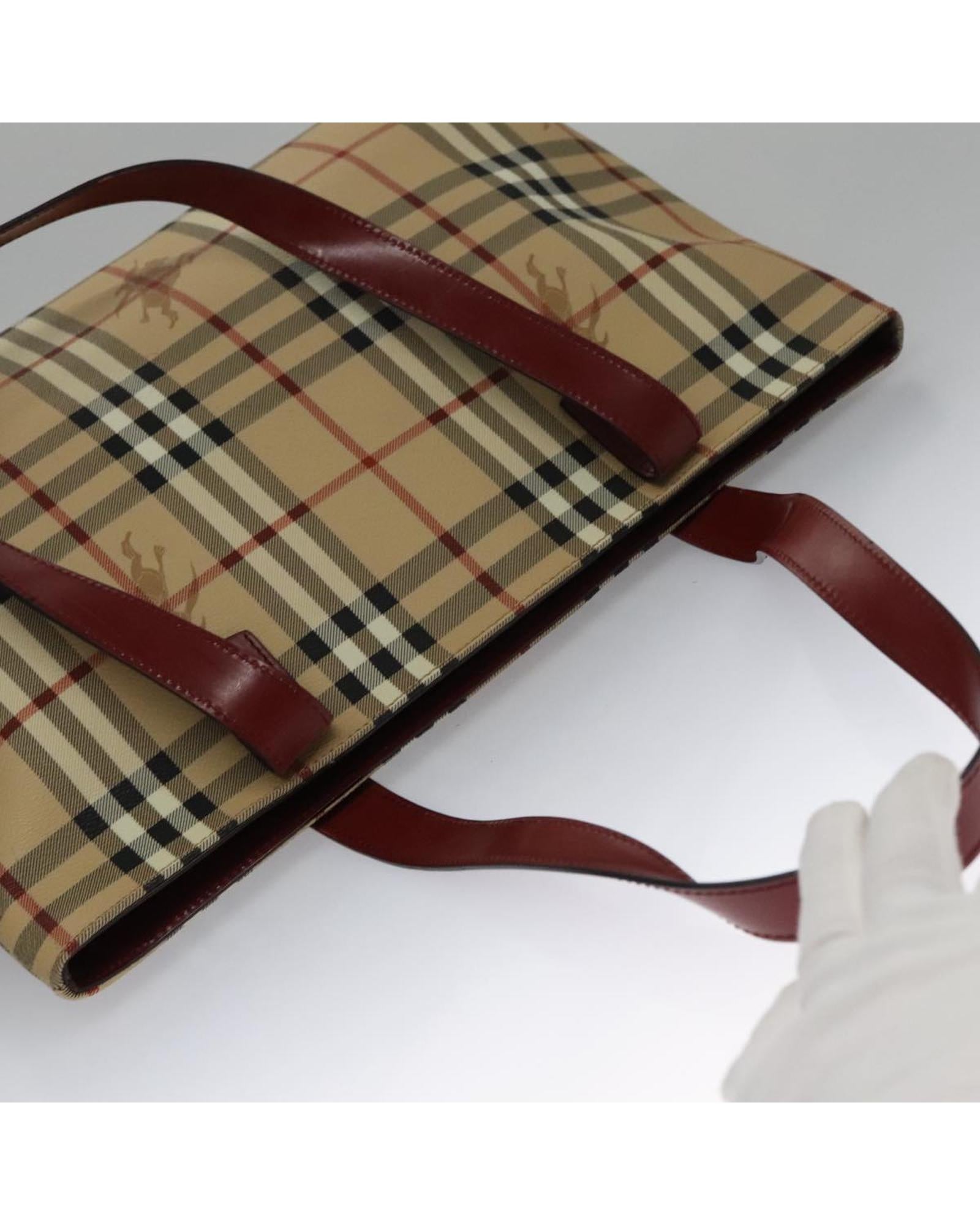 Burberry Check Tote Bag for Women - Classic Plaid Designer Handbag for Work, Travel & Everyday Use