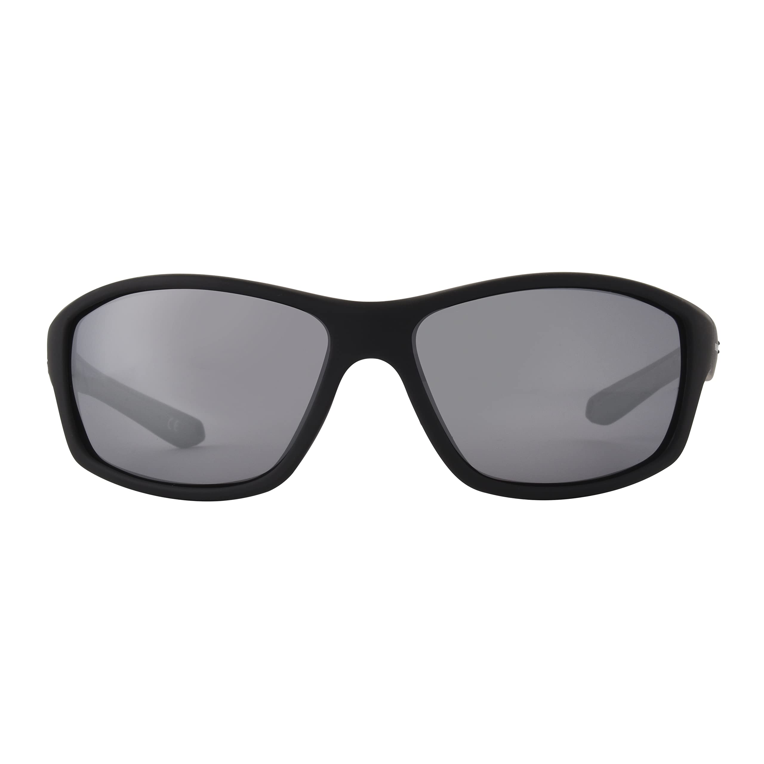 Panama Jack Polarized Floating Silver Flash Wrap Sunglasses for Men - UV Protection, Lightweight & Durable, Ideal for Fishing, Boating, and Outdoor Activities (Black, 63mm)