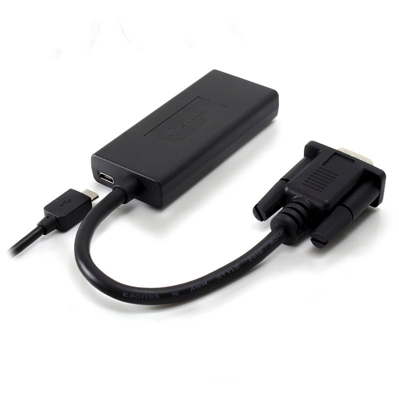 Portable VGA to HDMI Adapter Converter with USB Audio - 1080p Full HD Resolution Support for Laptop, PC, Monitor, Projector | Home Office, Gaming & Presentations