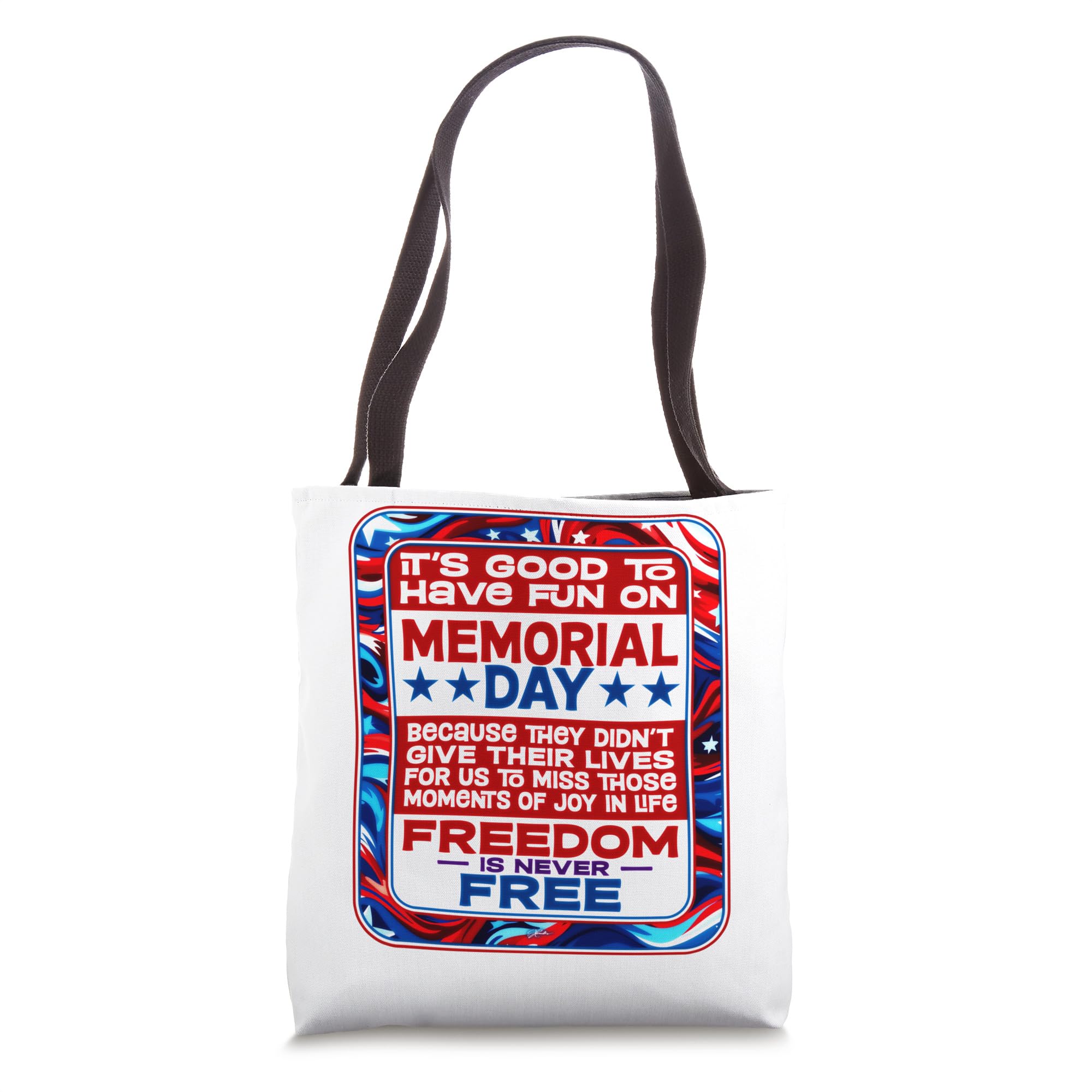 JCombs Patriotic Memorial Day Tote Bag - Durable & Stylish American Flag Design for Shopping, Beach & Outdoor Activities