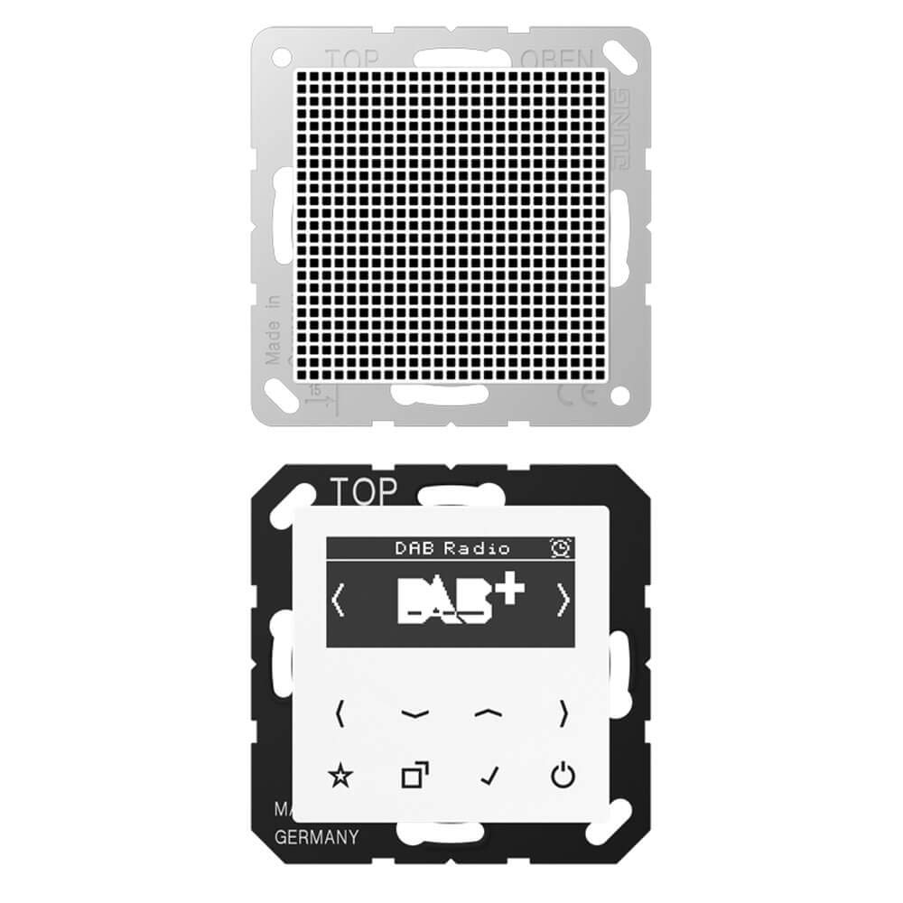 Alpine Smart DAB+ Radio Kit with Mono Speaker - White | Portable Digital Radio for Home, Office, and Outdoor Use