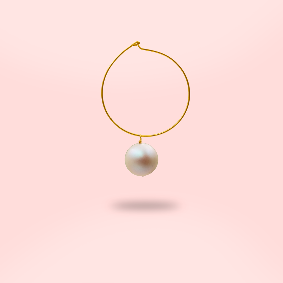 Abstract Moon Hoops Earrings - White Gold Plated Minimalist Dangle Earrings for Women, Perfect for Everyday Wear, Parties & Special Occasions