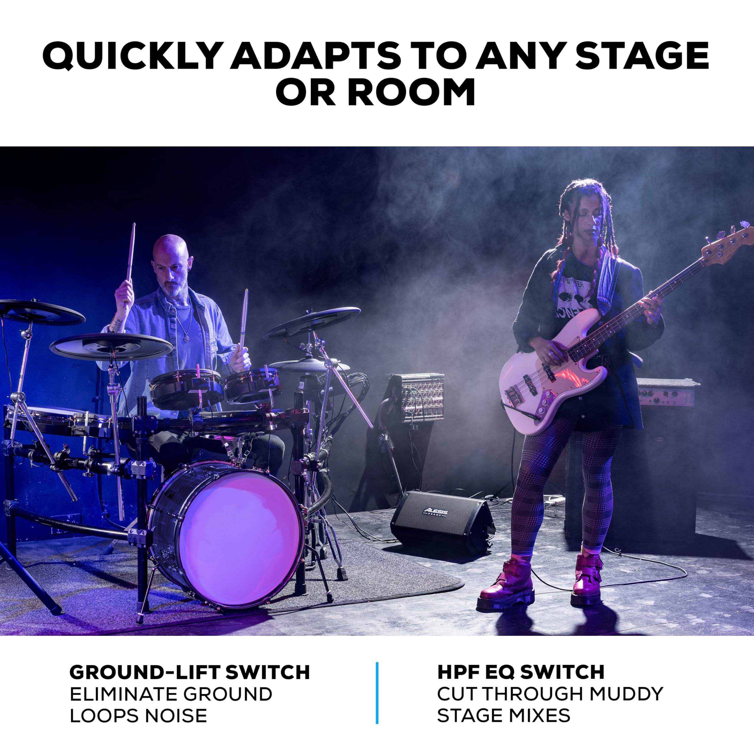 Alesis Strike Amp 8 MK2 - 2000W Powerful Drum Amplifier Speaker for Electric Drum Kits | Bluetooth Connectivity, 8