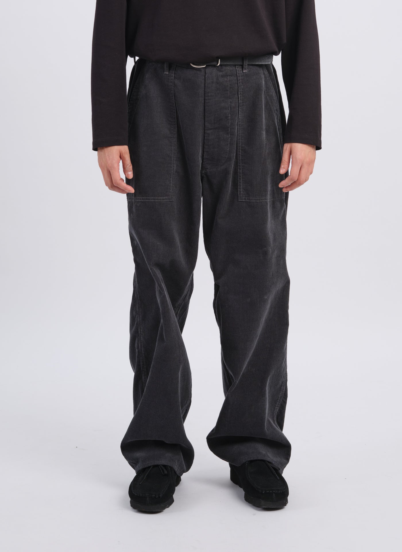 14W Corduroy Wide Tapered Baker Pants for Women - Comfortable High Waisted Work Pants for Baking, Cooking & Casual Wear