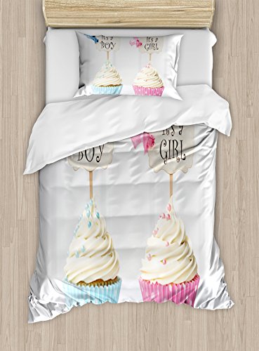 Pale Blue and Pink Cream
