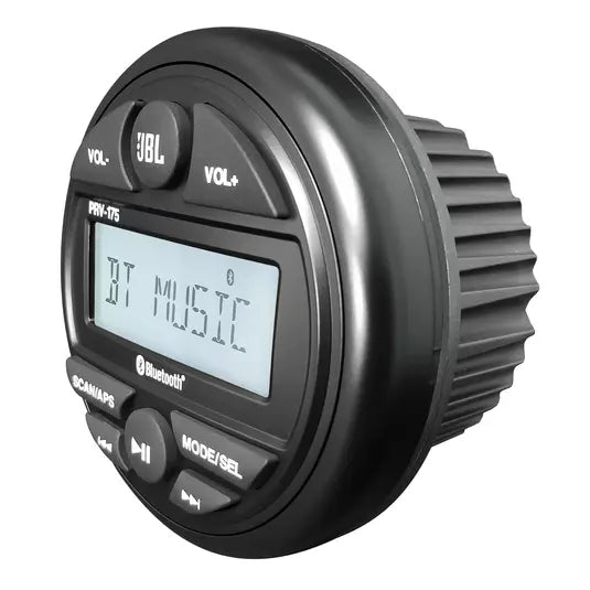 JBL PRV 175 Marine Stereo Receiver with Monochrome Display - Waterproof Boat Audio System for Boats, Yachts & Marine Vehicles