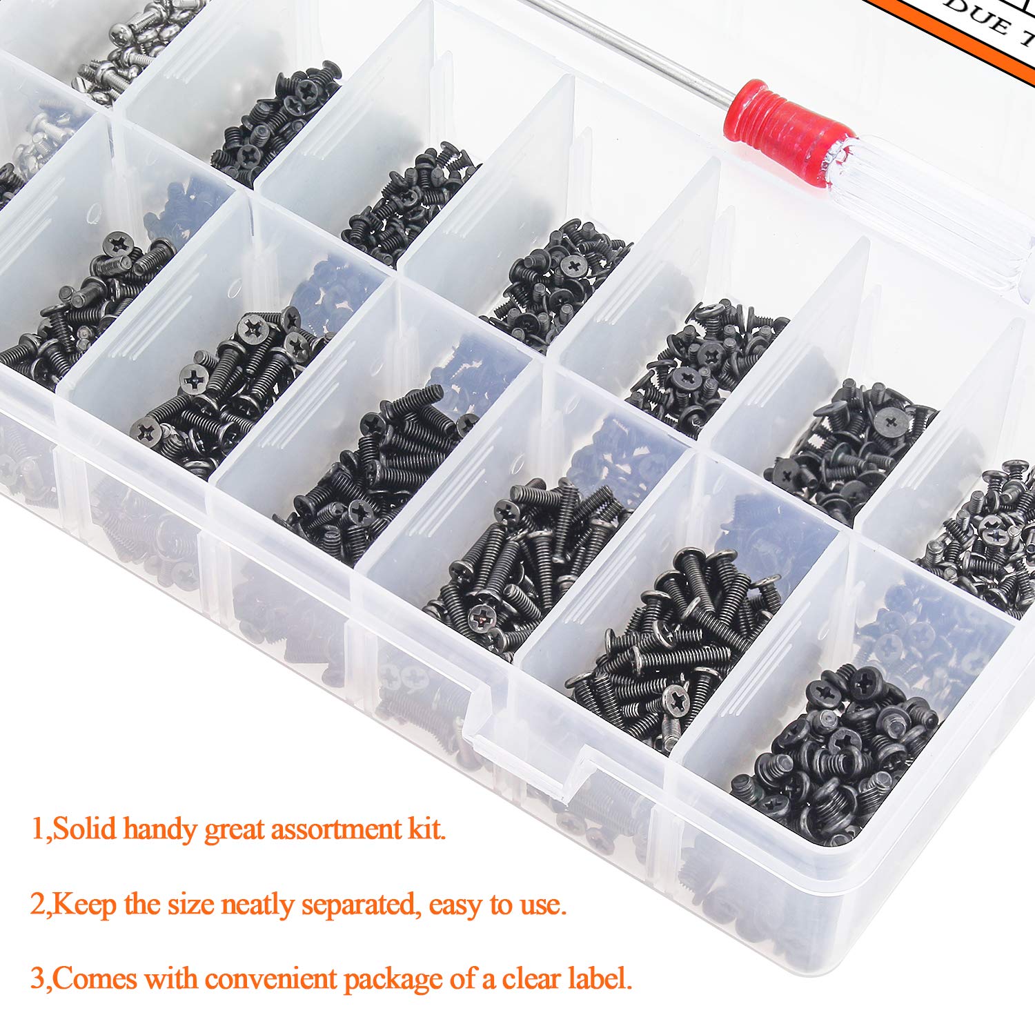800-Piece Laptop & Notebook Computer Screw Replacement Repair Kit - SSD & Electronic Device Repair Screw Set for DIY Fixes, Upgrades & Maintenance (Perfect for MacBook, Dell, HP & More)
