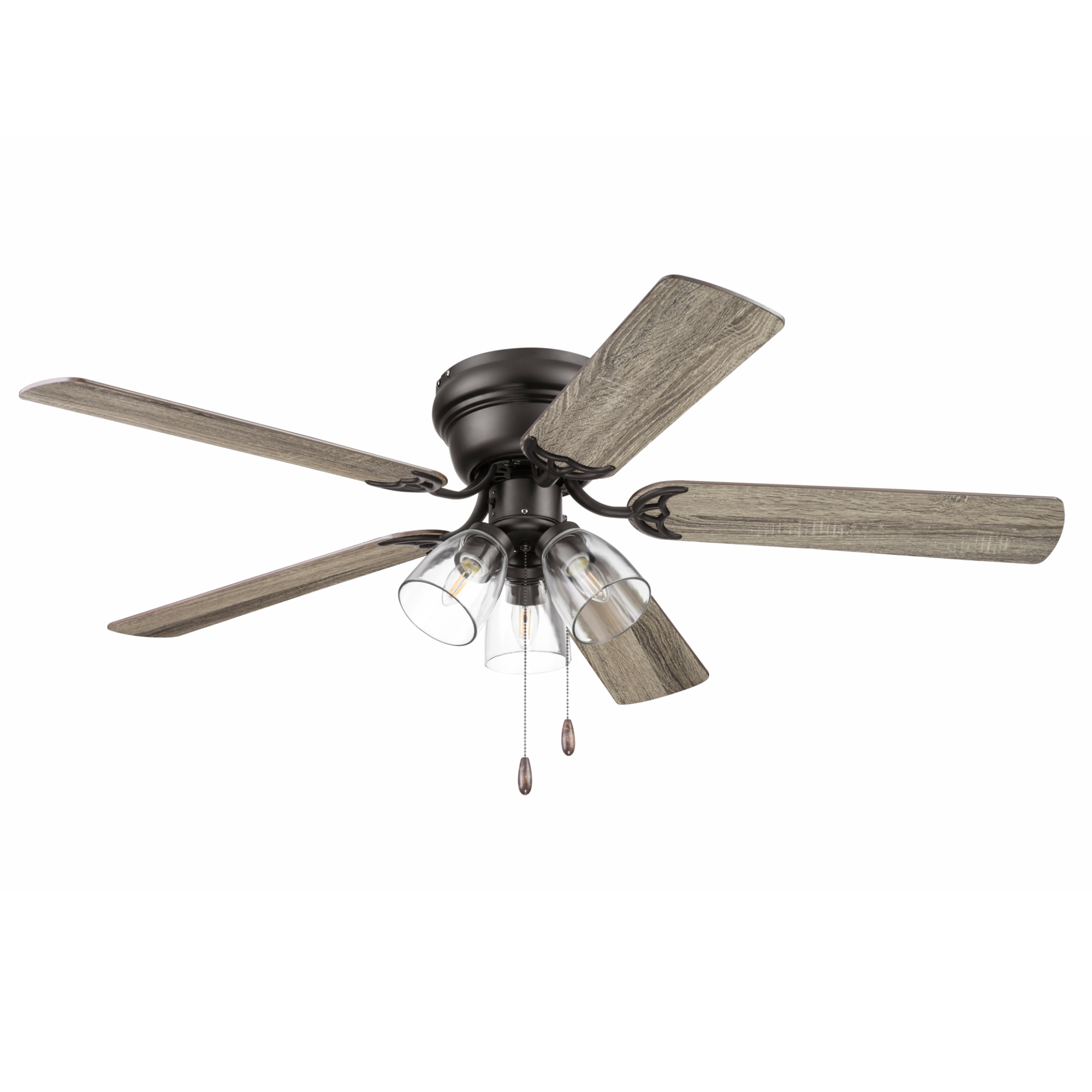 52 Inch Renton Ceiling Fan with Espresso Bronze Finish & Pull Chain - Perfect for Living Room, Bedroom, and Outdoor Patio Cooling