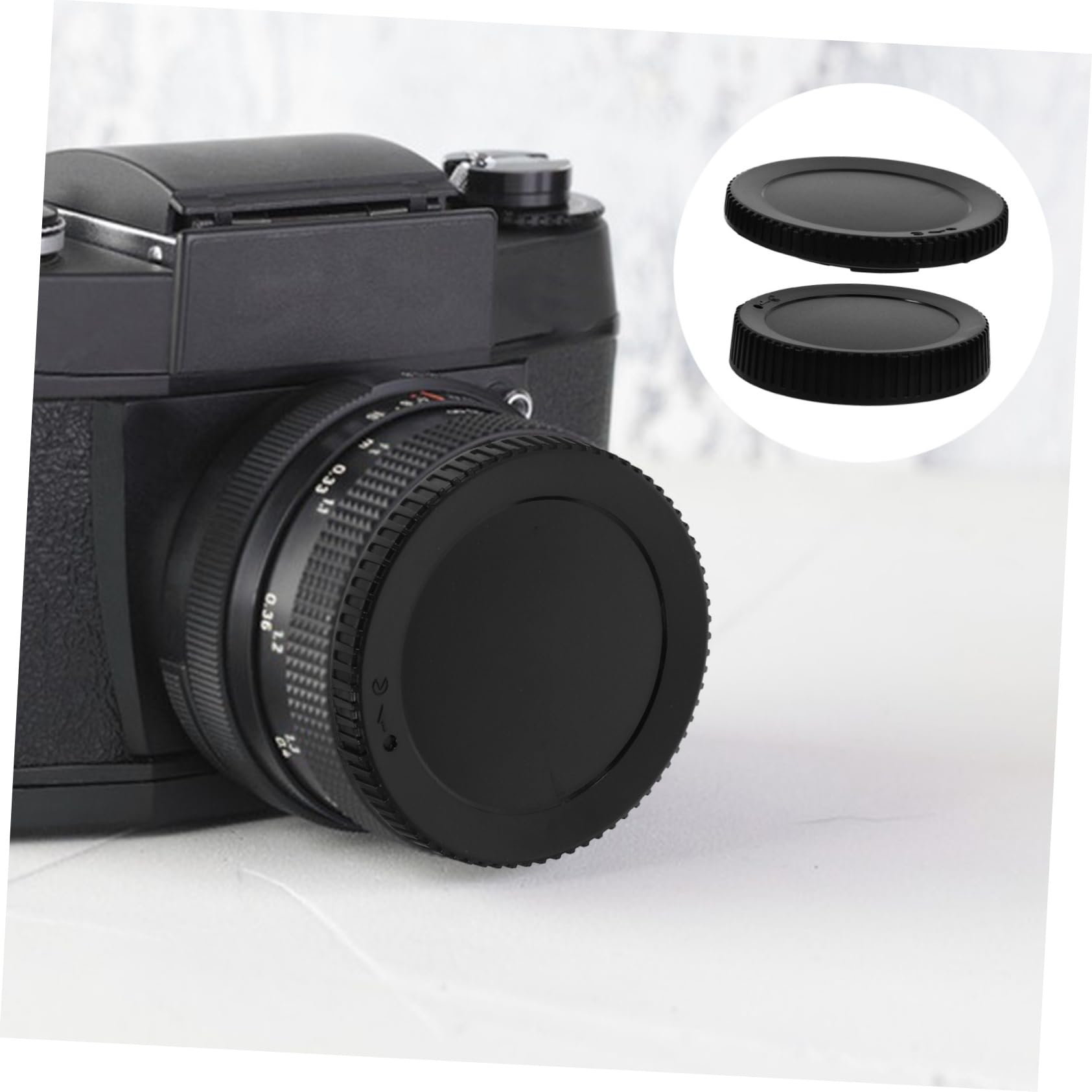 HOMSFOU 3 Sets Lens Cap Camera Accessories - ABS Dust Cover for Front & Rear Camera Lens Protection - Perfect for DSLR, Mirrorless, and Digital Cameras - Ideal for Travel, Photography, and Professional Shoots