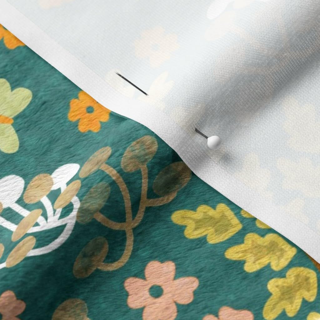 Whimsical Autumn Woodland Walk Printed Minky Fabric by The Yard - Soft Plush Fabric for Sewing Baby Blankets & Quilt Backing - DIY Crafting, Nursery Decor, Cozy Home Projects