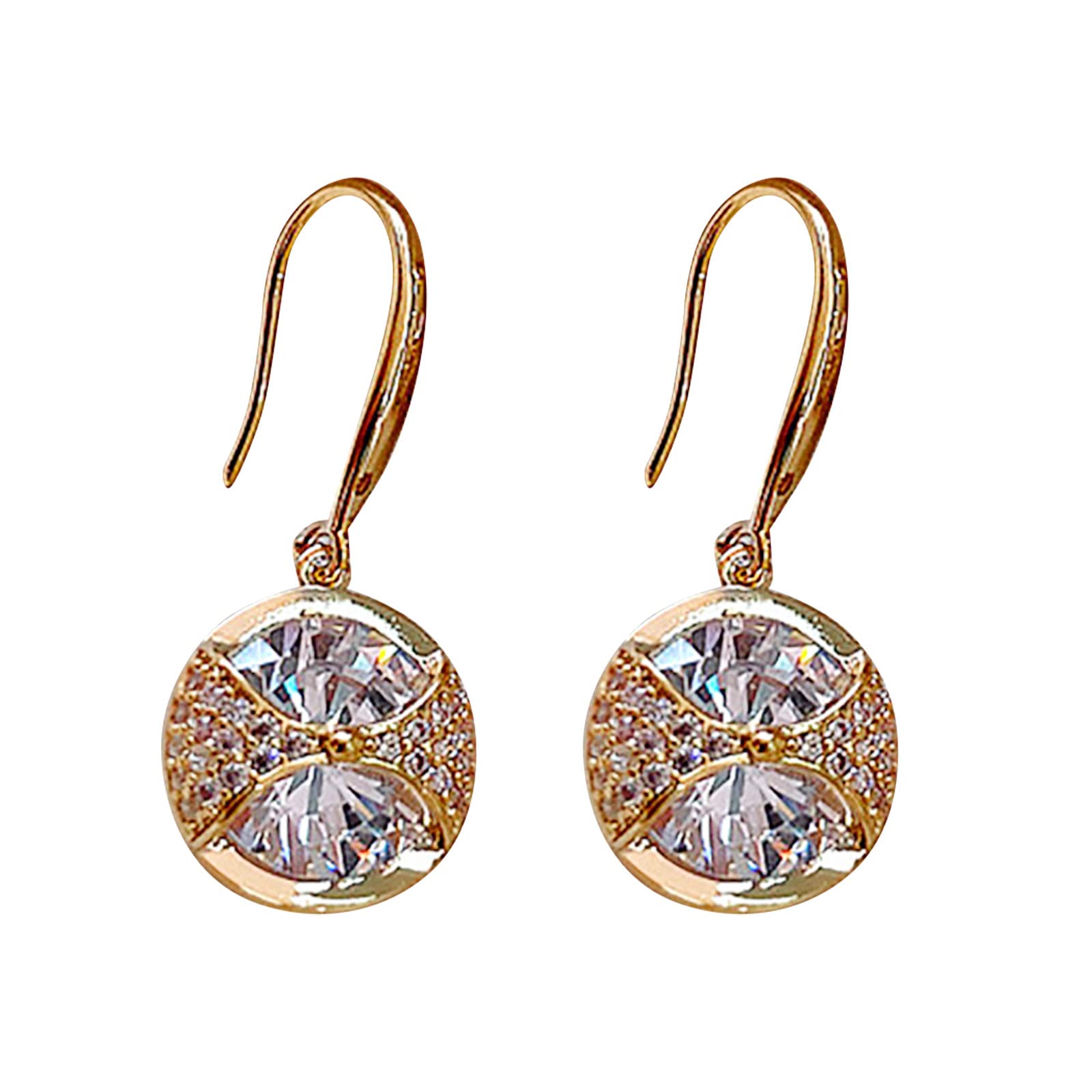 iCODOD Royal Blue Zircon Bow Earrings with Butterfly Design - Elegant Crystal Wedding & Party Jewelry for Women | Perfect Valentine's Day, Anniversary & Birthday Gifts