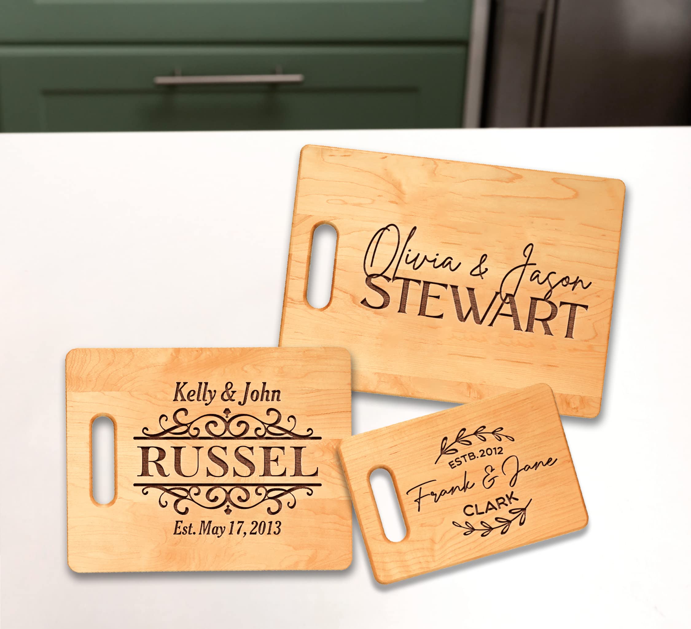 Custom Mr & Mrs Bamboo Cutting Board - Personalized Wedding Gift for Couples, Housewarming Present - Perfect for Anniversary, Bridal Shower & Kitchen Decor