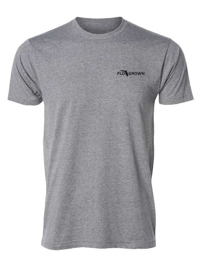 FloGrown FGM 1588 Gone Fishing T-Shirt for Men - Comfortable Heather Gray Cotton Tee - Perfect for Fishing Trips, Outdoor Adventures & Casual Wear
