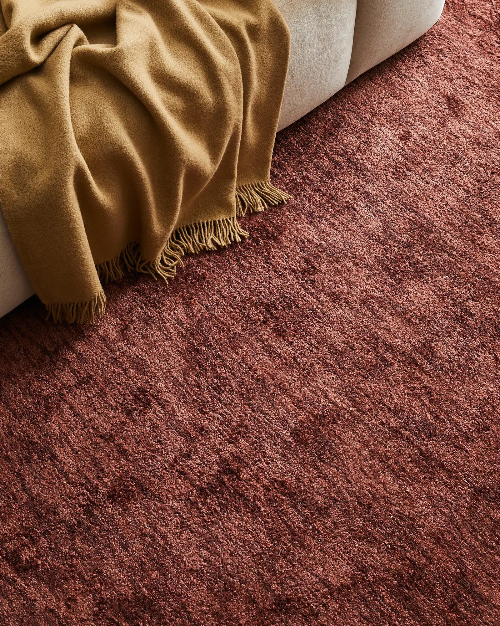 Almonte Rug Clay - Premium Handmade Clay Rug for Home Decor | Perfect for Living Room, Bedroom & Office