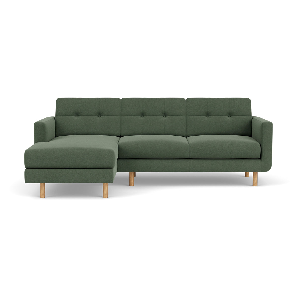 Conrad Fabric Left Chaise Sofa - Modern L-Shaped Sectional Couch with Reversible Chaise Lounge for Living Room, Apartment & Home Theater Comfortable Seating