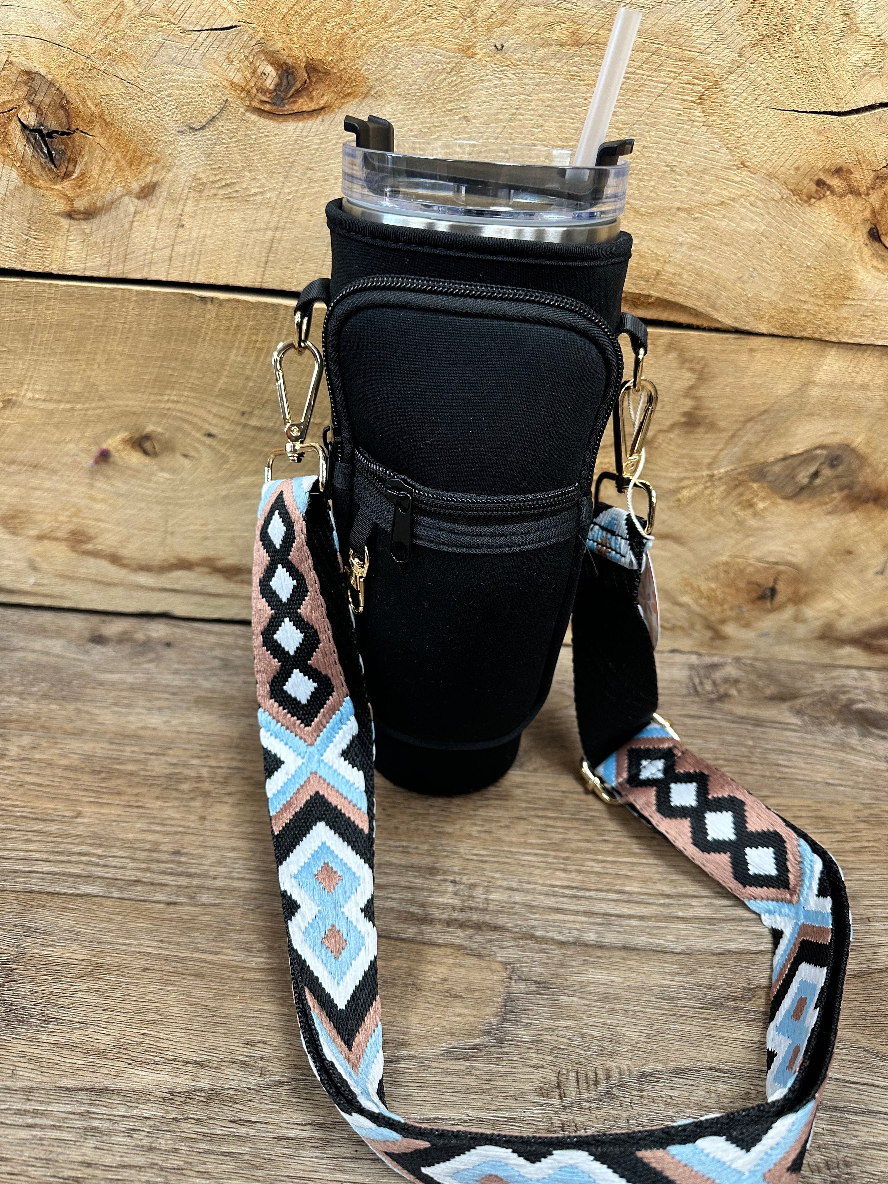 Dual Strap Fit Cooler Sling Crossbody Cup Bag - Insulated Beverage Holder for Hiking, Beach & Outdoor Adventures