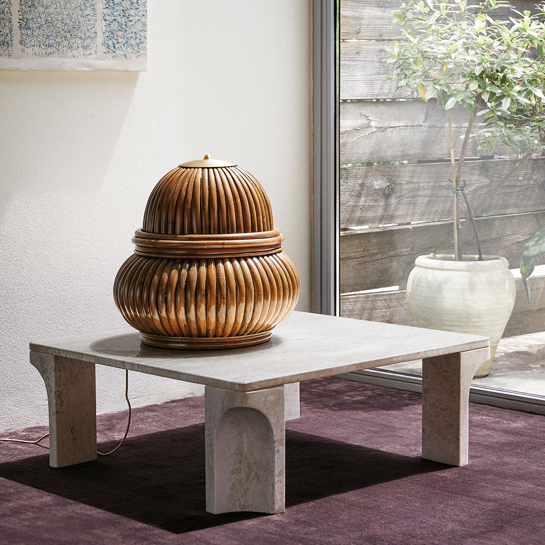 Modern Doric Coffee Table - Solid Wood Living Room Furniture for Home Decor | Perfect for Small Spaces, Apartments & Cozy Gatherings