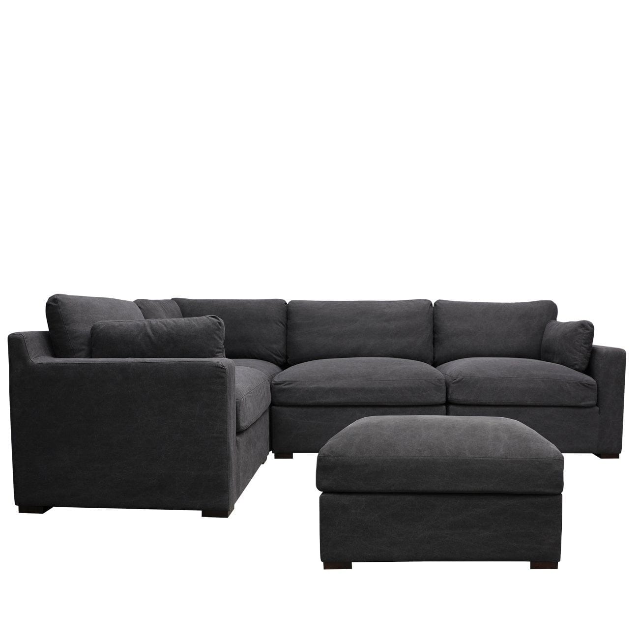 Porto Black Modular Sofa - Modern Sectional Couch for Living Room, Lounge & Office - Customizable Comfortable Sofa Set for Home Decor