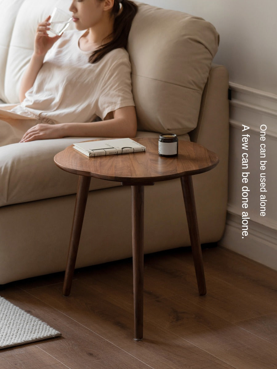 Premium Black Walnut & Cherry Solid Wood Coffee Table - Handcrafted Rustic Modern Living Room Centerpiece for Home Decor