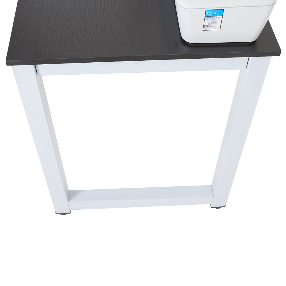Ergonomic Computer Desk for Home Office - Adjustable Laptop Workstation with Storage Shelf, Study Desk for Small Spaces (Black) - Perfect for Remote Work, Gaming & Online Learning