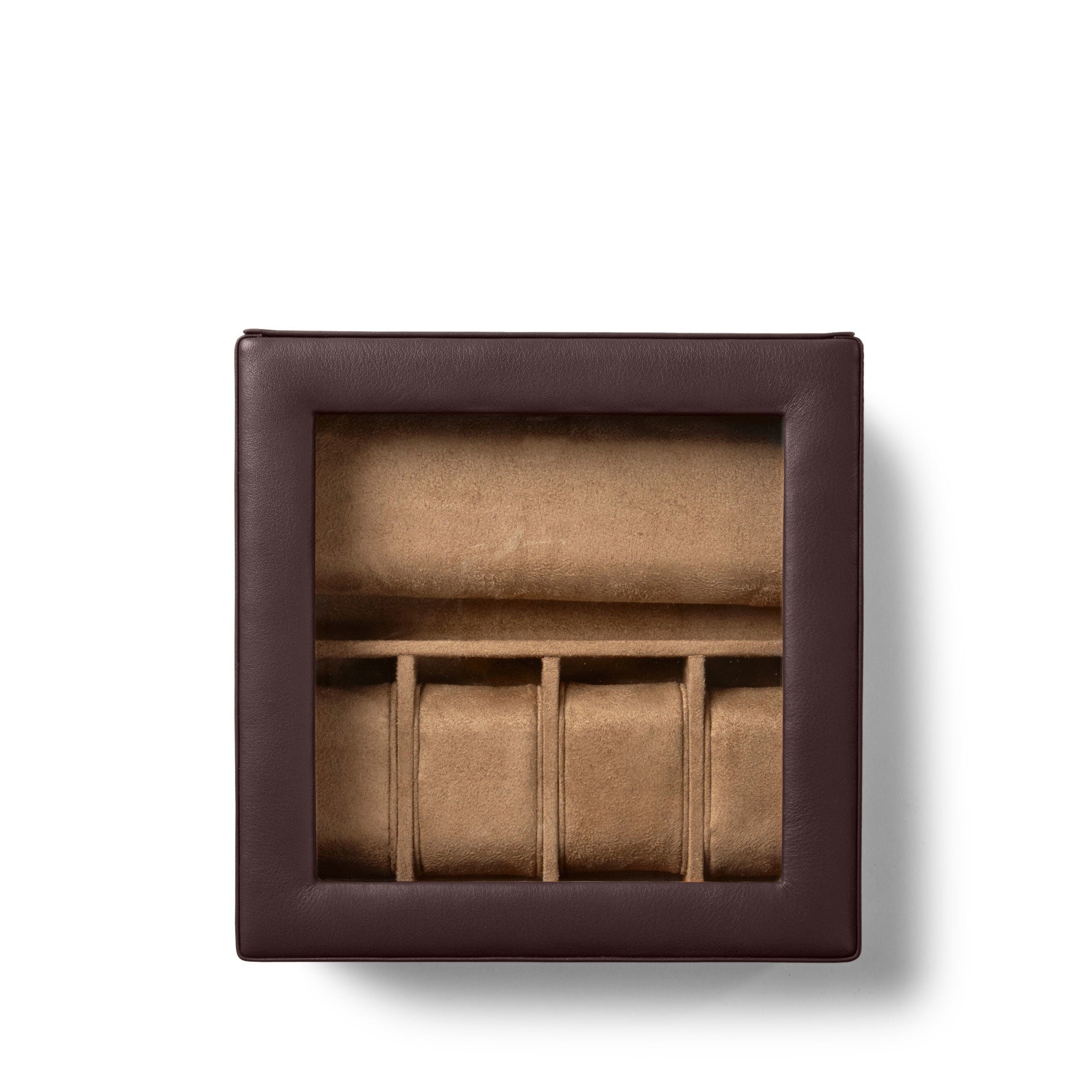 Premium Leather Watch Case with Soft Interior - Brown - Perfect for Travel, Storage & Display of Luxury Watches