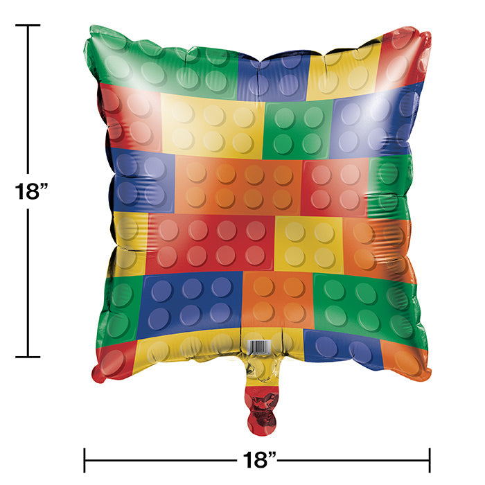 10 Pack Bulk Block Party Mylar Balloons - Assorted Colors for Birthday, Graduation & Baby Shower Decorations - Perfect for Indoor & Outdoor Celebrations