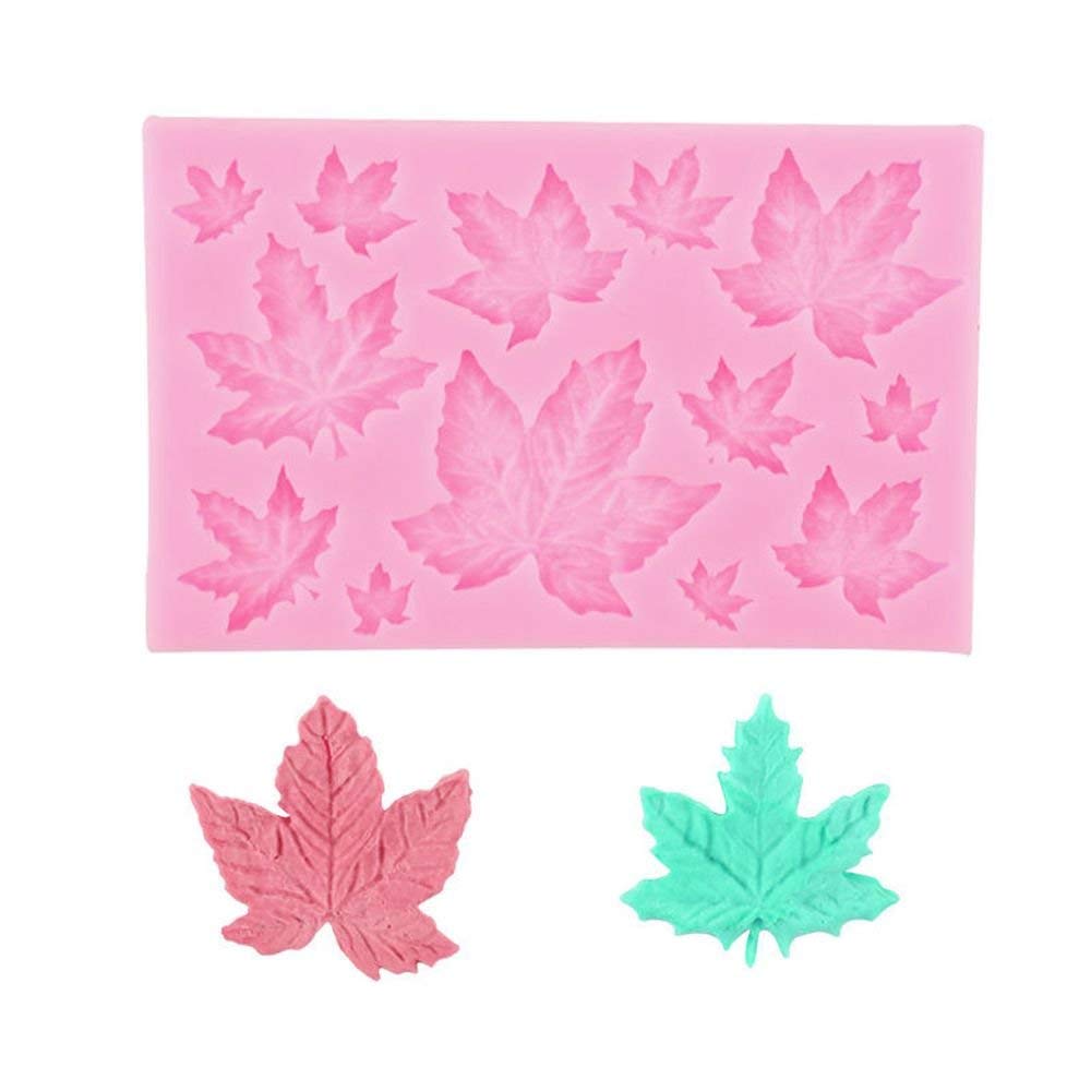 UG LAND INDIA 1PC Maple Leaf Silicone Mold - DIY 3D Plant Mold for Ice Cubes, Candy, Fondant, Chocolates, Soap, Cake, Mousse, Jelly & Candle Decor - Perfect for Fall Baking, Holiday Treats and Craft Projects