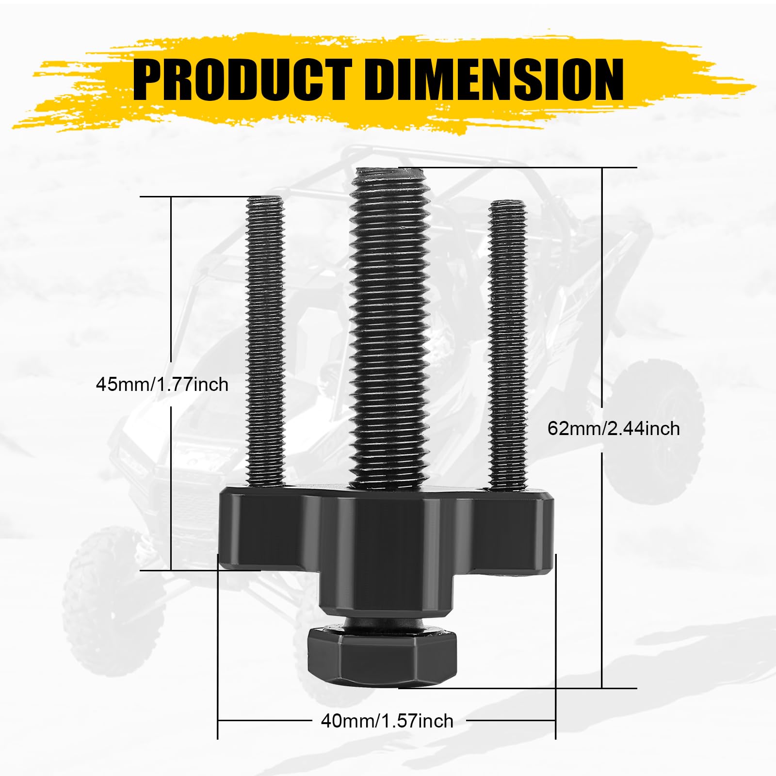 Polaris RZR XP1000 Turbo Steering Wheel Puller Tool - Heavy Duty UTV Wheel Removal Kit for ATV, Side by Side Vehicles - Perfect for DIY Repairs & Maintenance in Garages or Off-Road Adventures