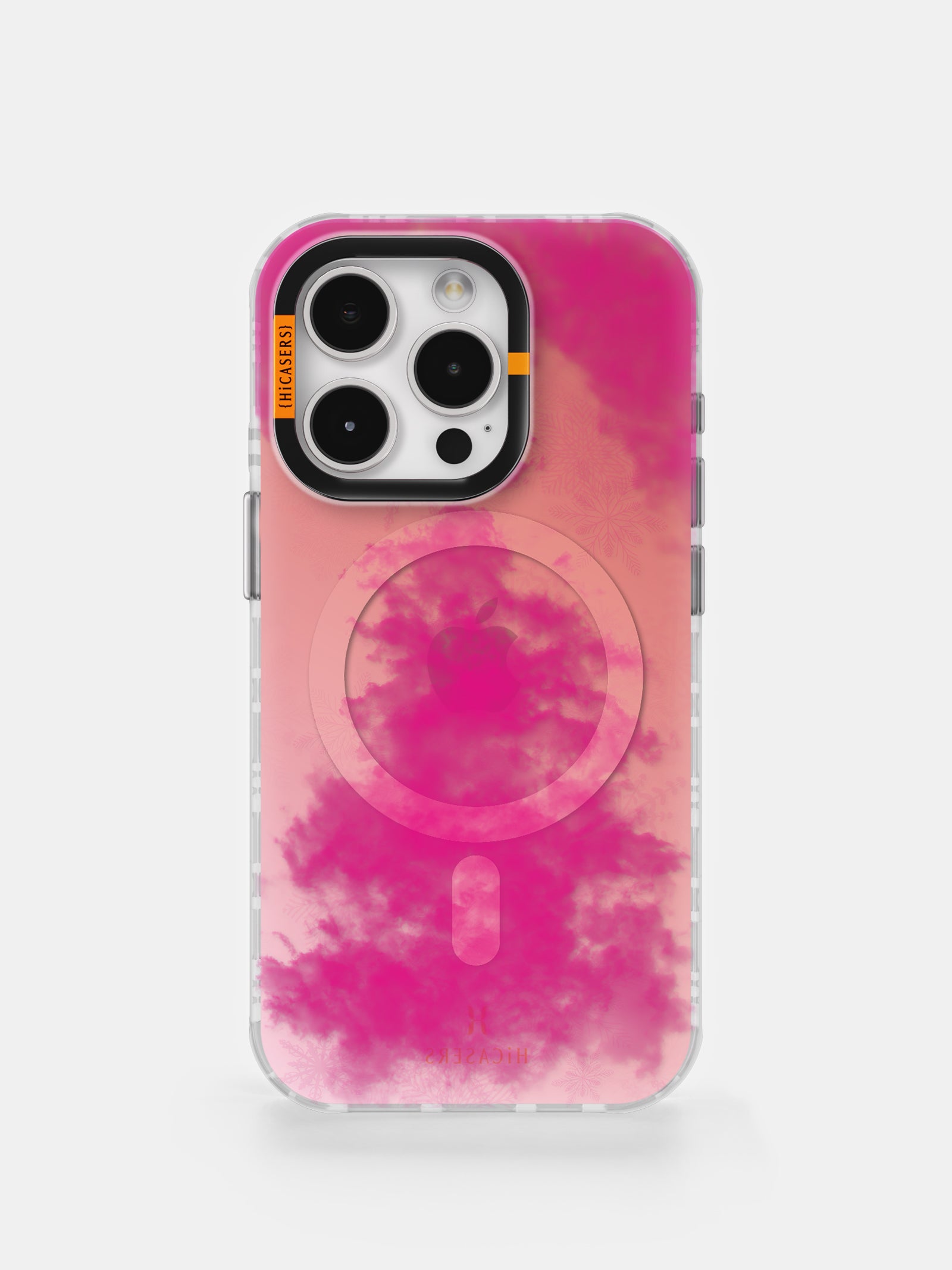 Iridescent Hot Pink Foggy Christmas Tree Phone Case - Perfect for Holiday Gifts & Winter Photoshoots