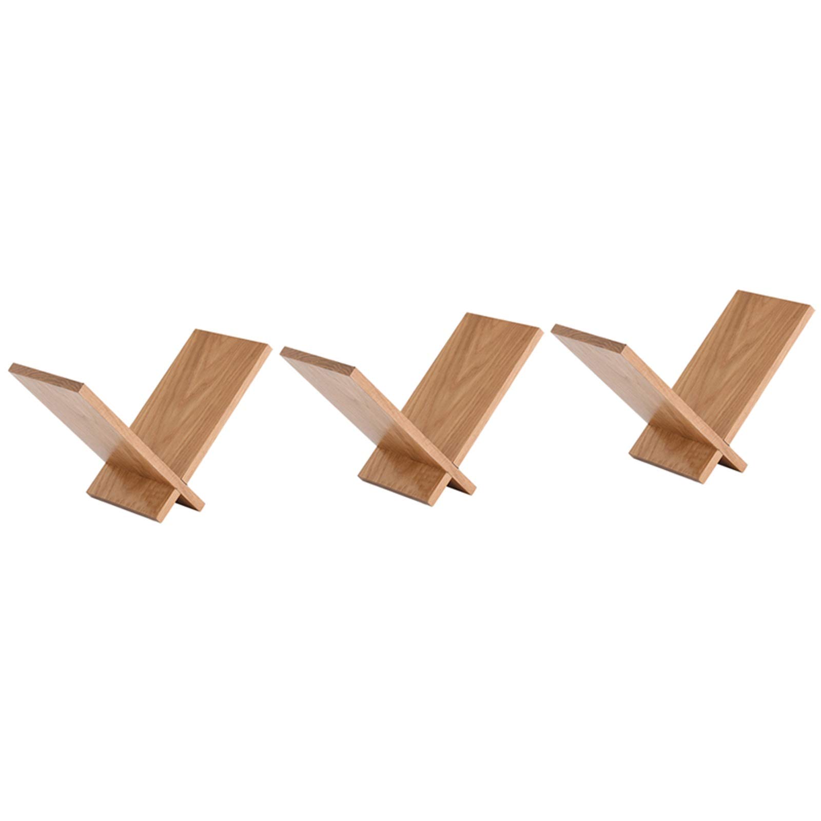 Tingting1992 V-Shape Wooden Wall Bookshelf Set of 3 - Floating Shelves for Home Decor, Freestyle Combination, Natural Finish | Perfect for Living Room, Bedroom & Office Organization