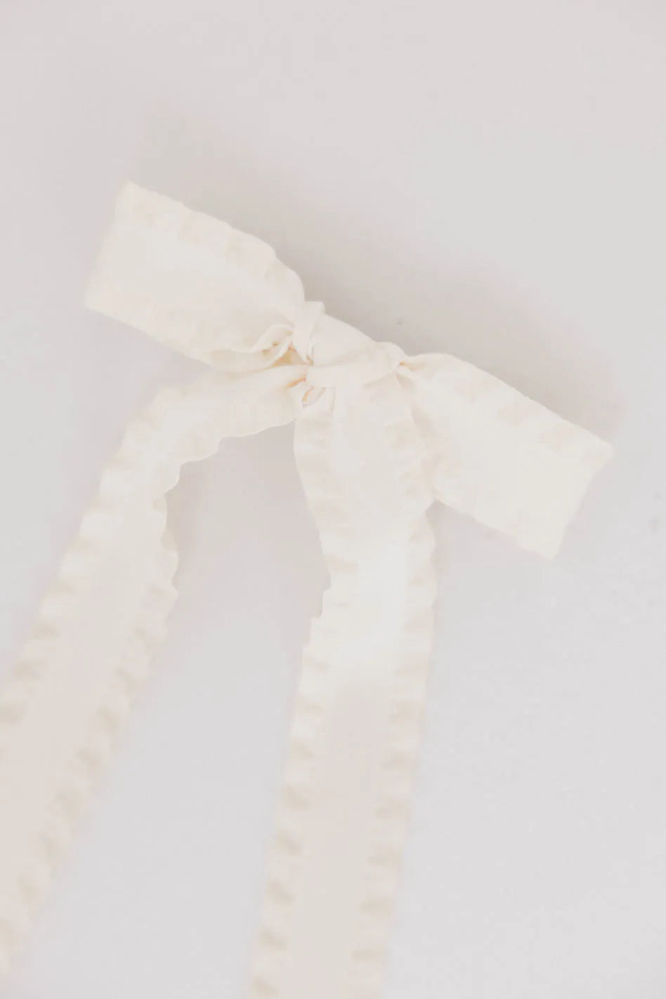 Elegant Ivory Long Tail Bow Hair Clip for Women - Perfect for Weddings, Parties, and Everyday Style