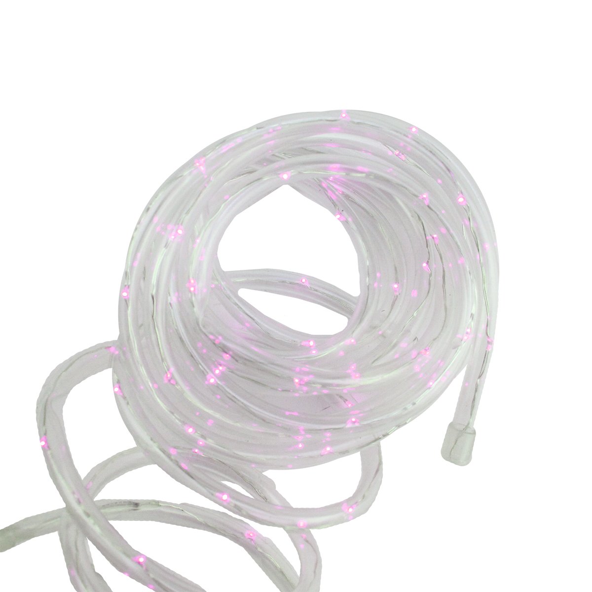 12' Solar Powered Pink LED Christmas Rope Lights - Waterproof Outdoor/Indoor Decorative String Lights with 8 Modes & Ground Stakes for Holiday, Party, Garden, Patio, and Wedding Decorations
