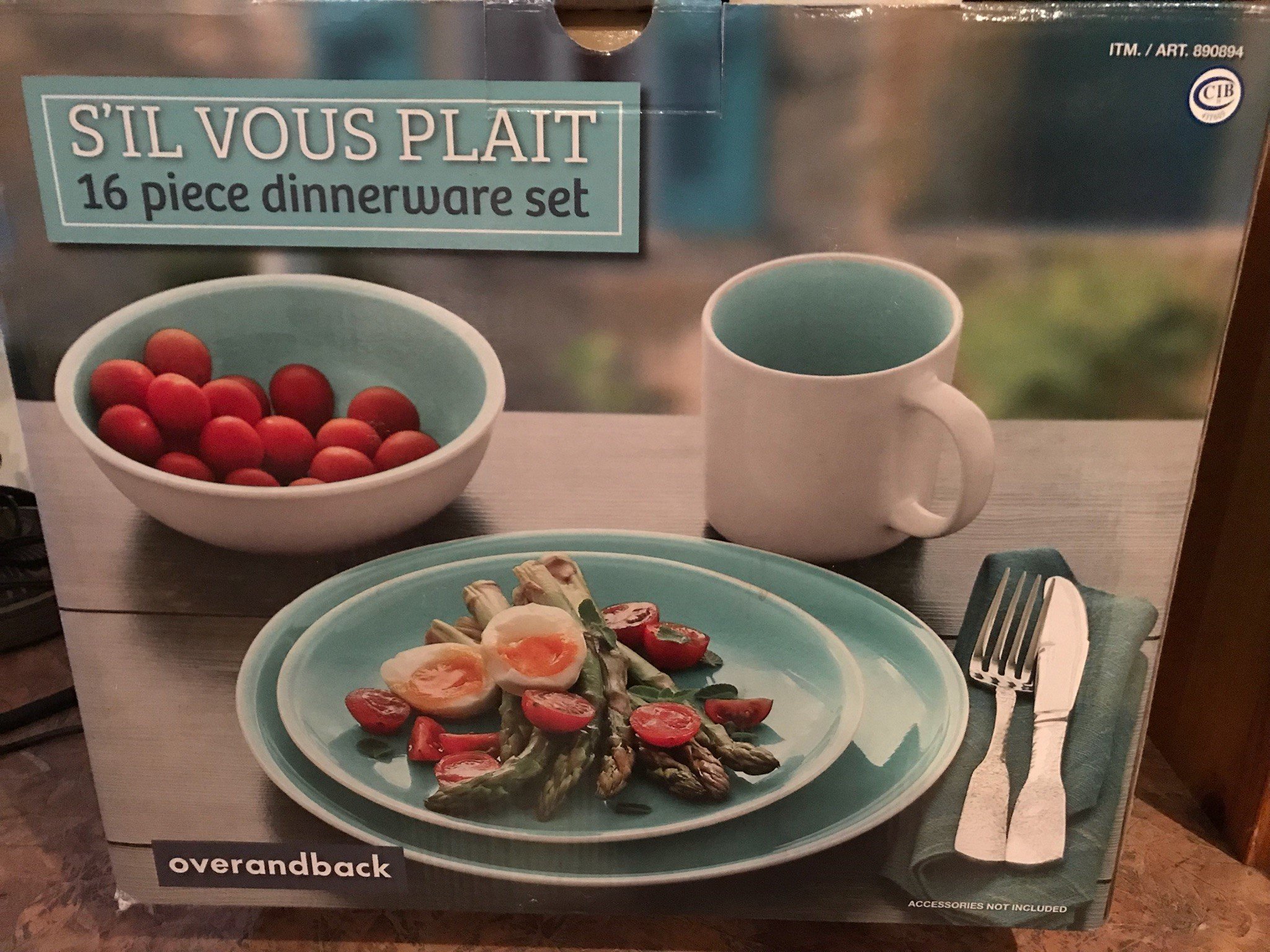 16-Piece Dinnerware Set - Elegant Porcelain Tableware for Fine Dining, Casual Meals & Entertaining | S'Il Vous Plait Dinner Plates, Bowls & Cups Set