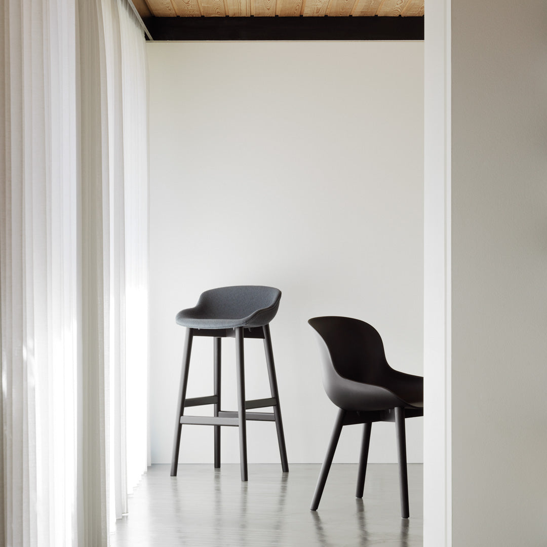 Premium Hyg Bar Stool with Full Upholstered Seat & Sturdy Wood Base - Perfect for Kitchen Islands, Home Bars, and Modern Dining Spaces