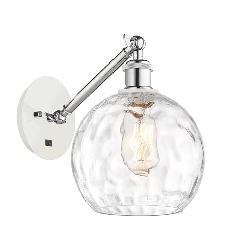 White And Polished Chrome / Clear Water Glass